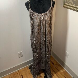 W118 by Walter Baker brown print halter maxi dress Sz L